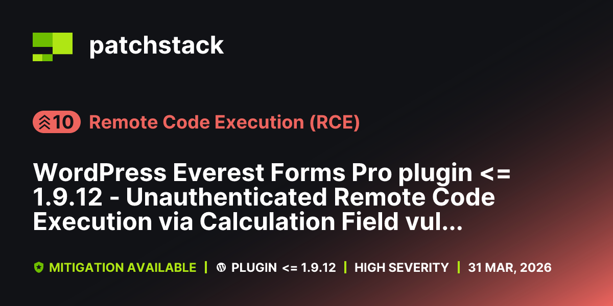 Remote Code Execution (RCE) in WordPress Everest Forms Pro Plugin ...