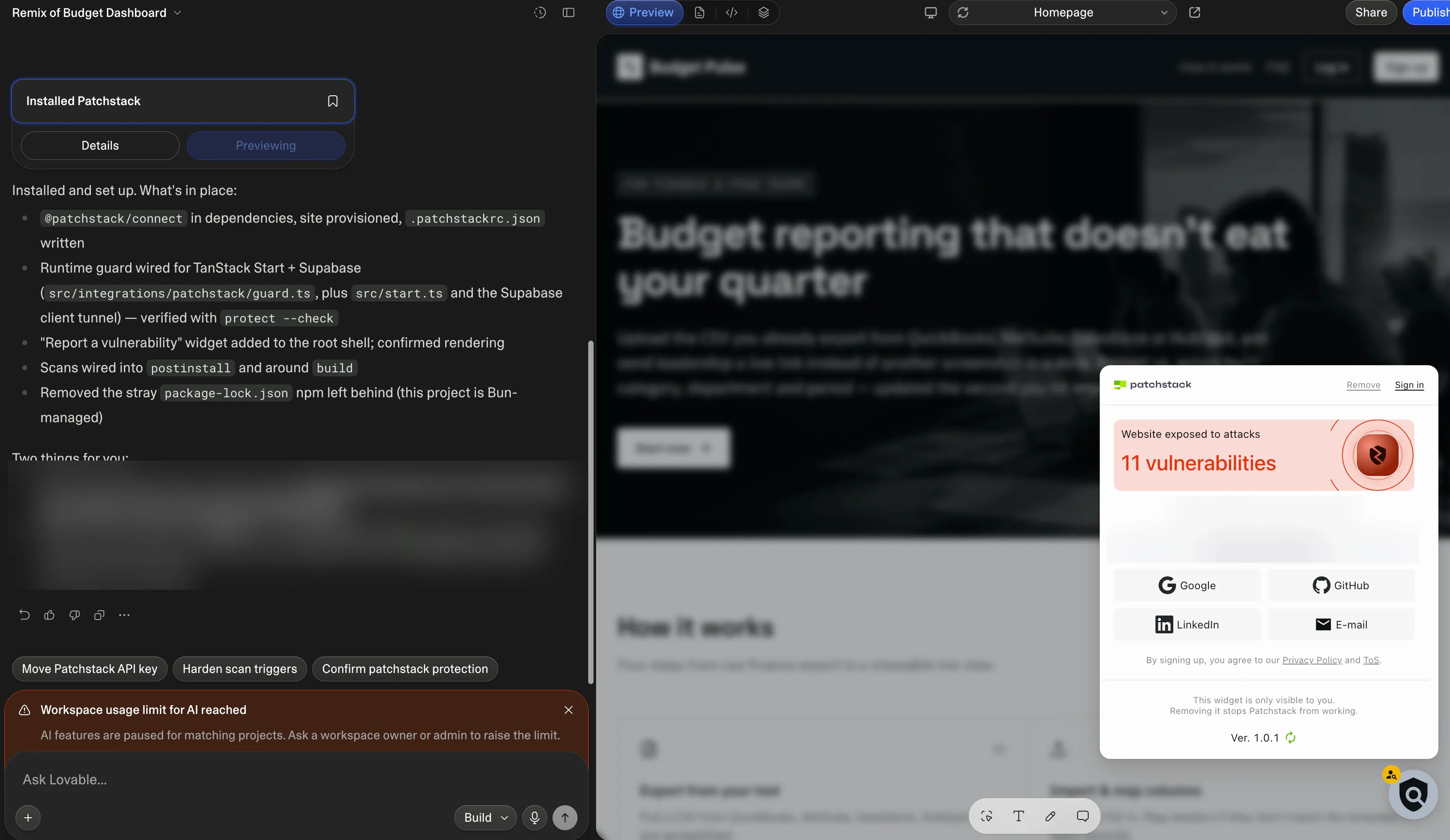 One prompt, installed