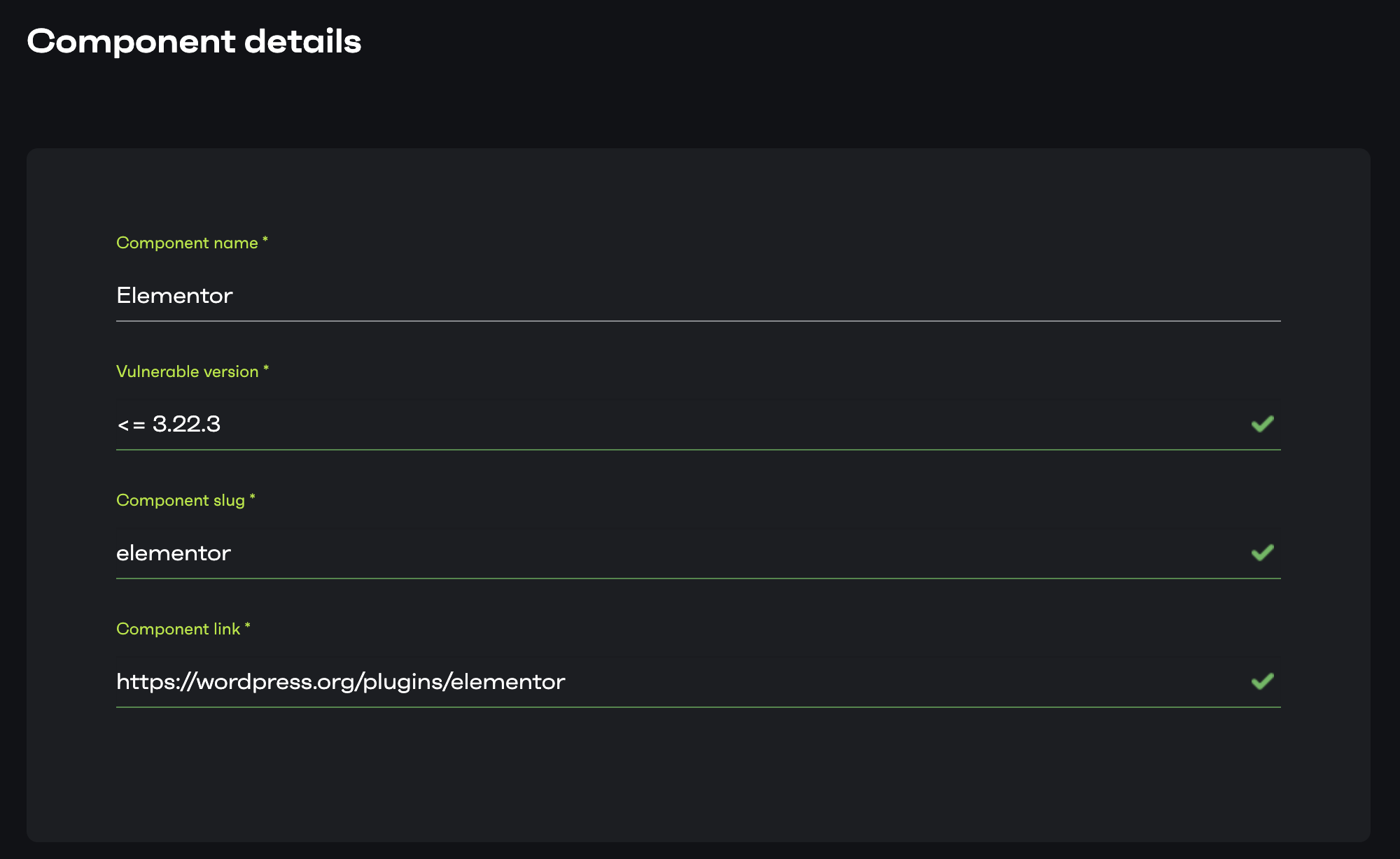 Component Details