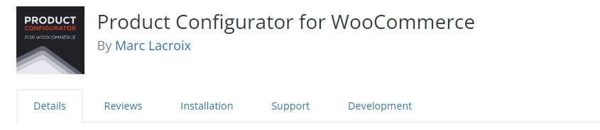 Product configurator for WooCommerce - WordPress plugin
