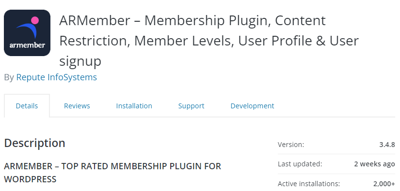 ARMember - WordPress membership plugin
