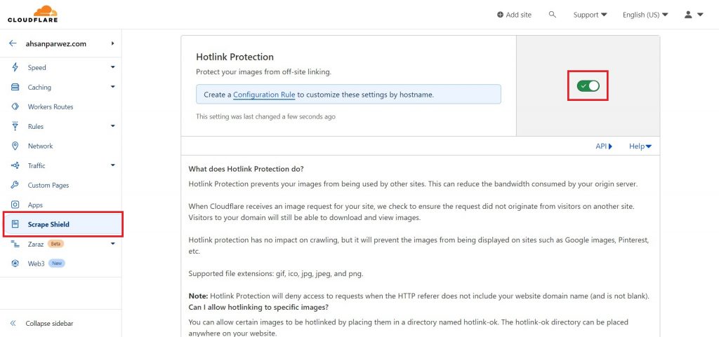 Hotlinking in WordPress