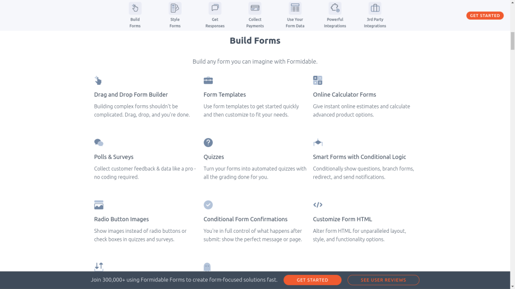 Formidable forms plugin for WordPress