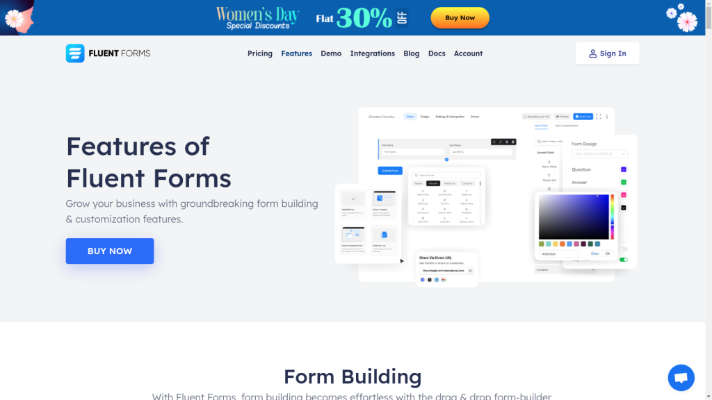 Fluent forms WordPress plugin