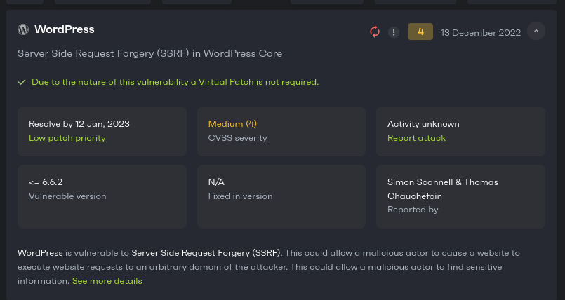 The Patchstack Priority Score system