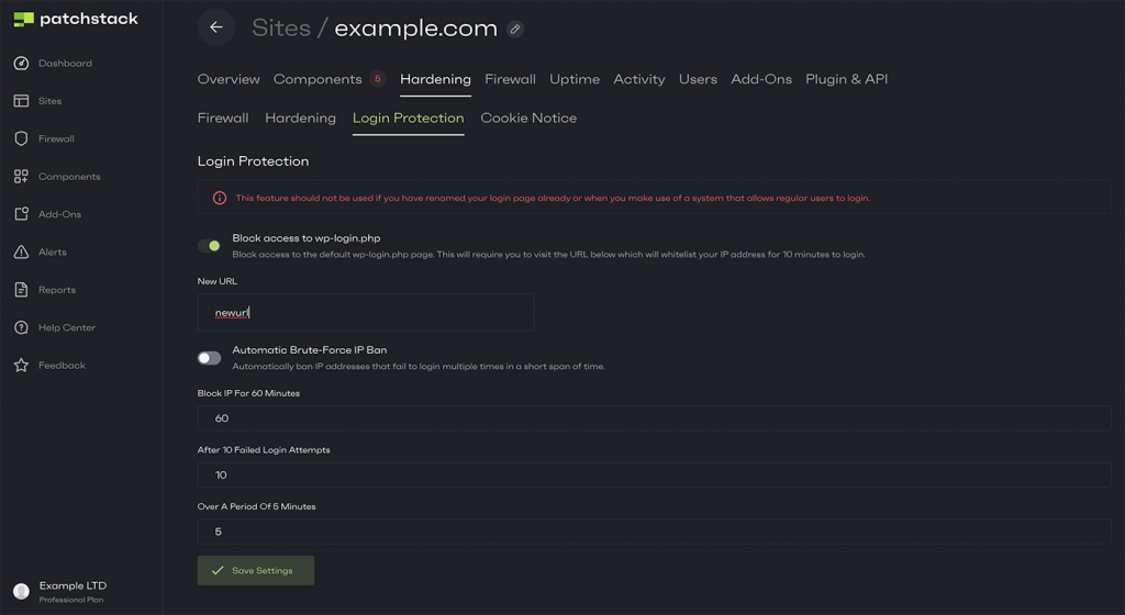 04 - Set firewall rules on your login page to block anyone who fails to log in after a certain number of attempts